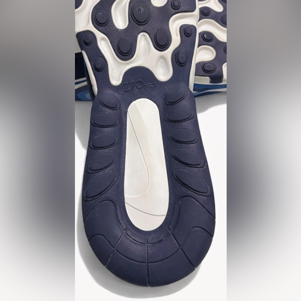 NWOT-Nike Air Max 270 React Blue Men’s 13 Athletic Sneakers - Picture 11 of 12